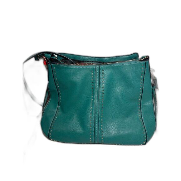 Montana West purse concealed carry teal turquoise studded over the shoulder NWT - Picture 6 of 6